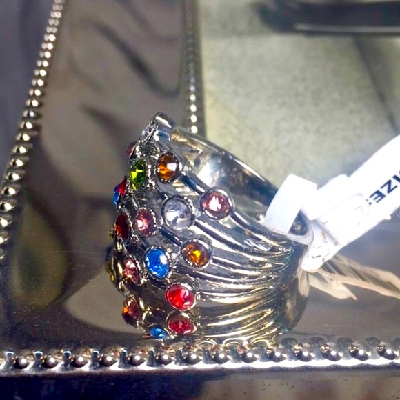 ❤️Stunning Multicolor Gemstone Ring - Picture 4 of 7